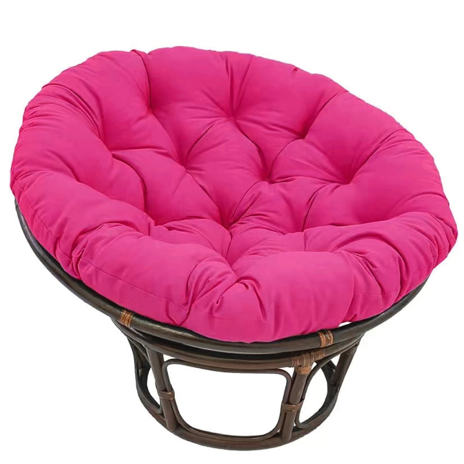 FYCYGG Large Round Cushion for Papasan Chair, Thick Cushion for Hanging Chair: for Outdoor Garden, Balcony and Living Room(Pink,120cmx120cm)