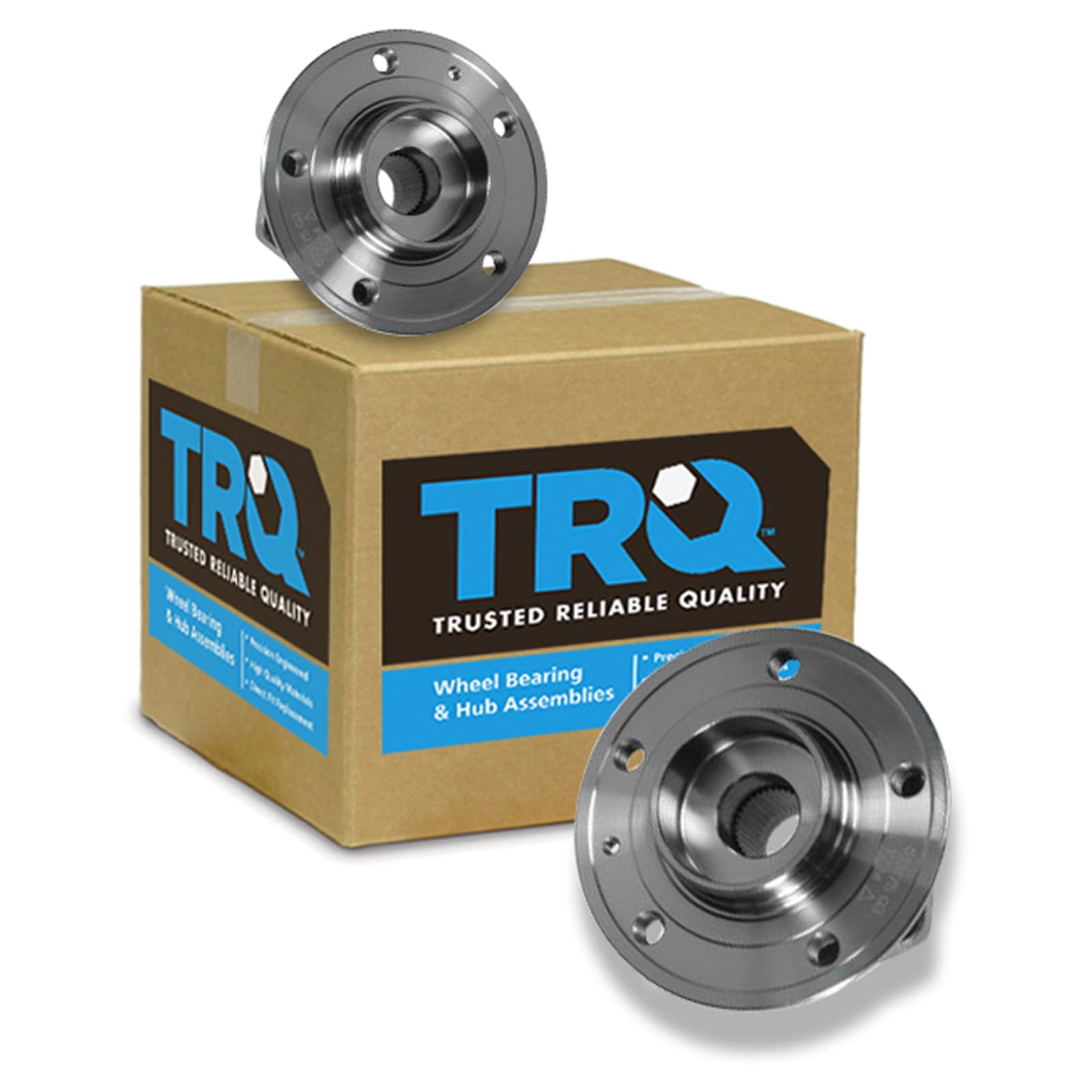 TRQ 2 Piece Front Wheel Bearing &amp; Hub Assembly Set
