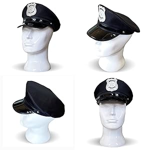 Amazon.co.jp: コスプレ警察帽子ファッション警察官コスチューム