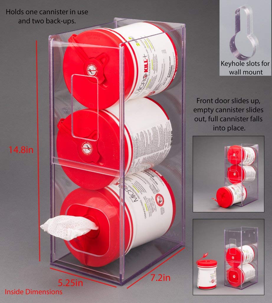 Poltex Visual Management Wipe Tub Dispenser (Wall Mount)