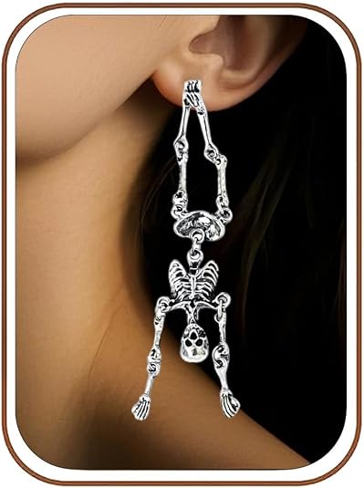 Punk Skull Skeleton Halloween Earrings for Women