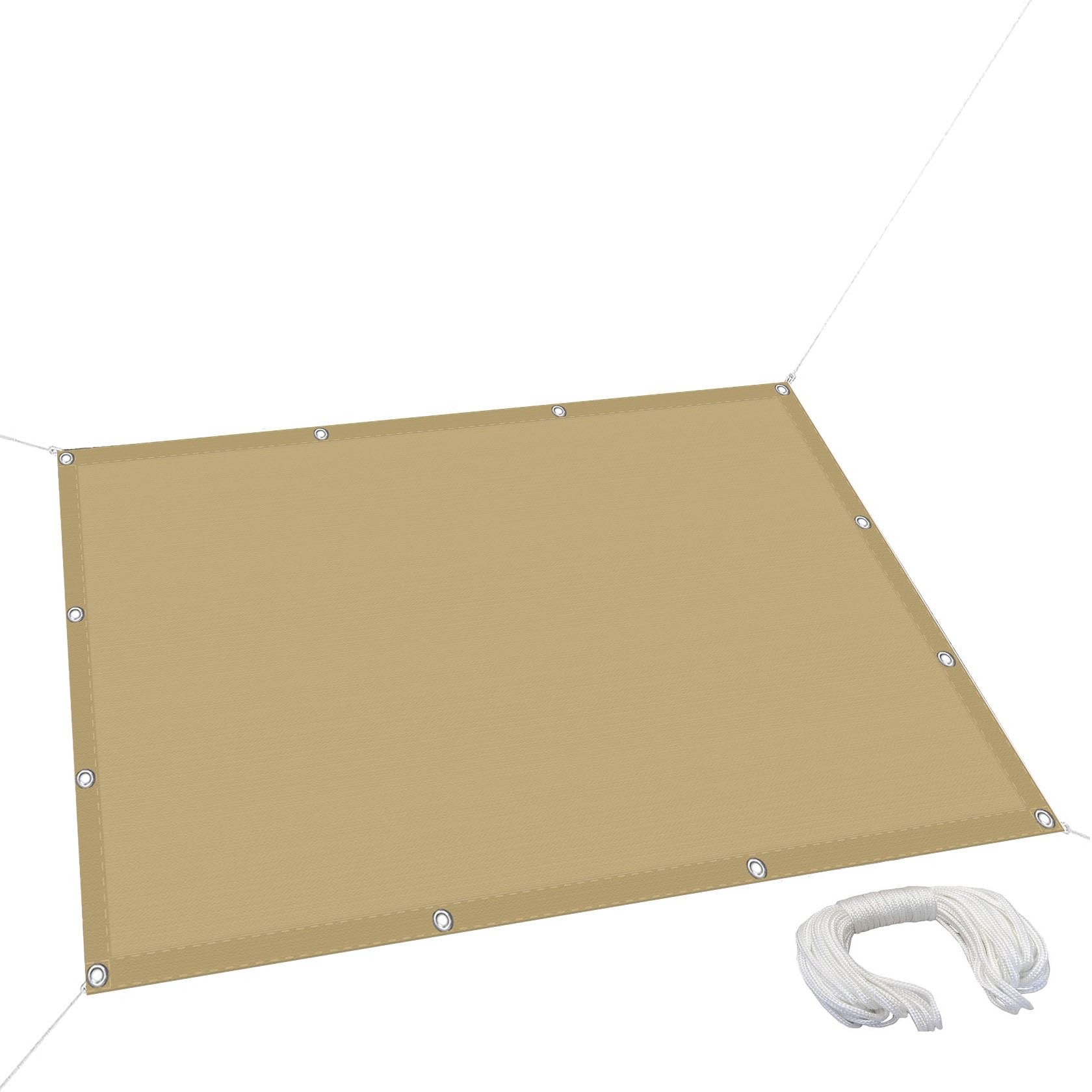 Voile d'ombrage imperméable 1x3,6m rectangle jaune sable