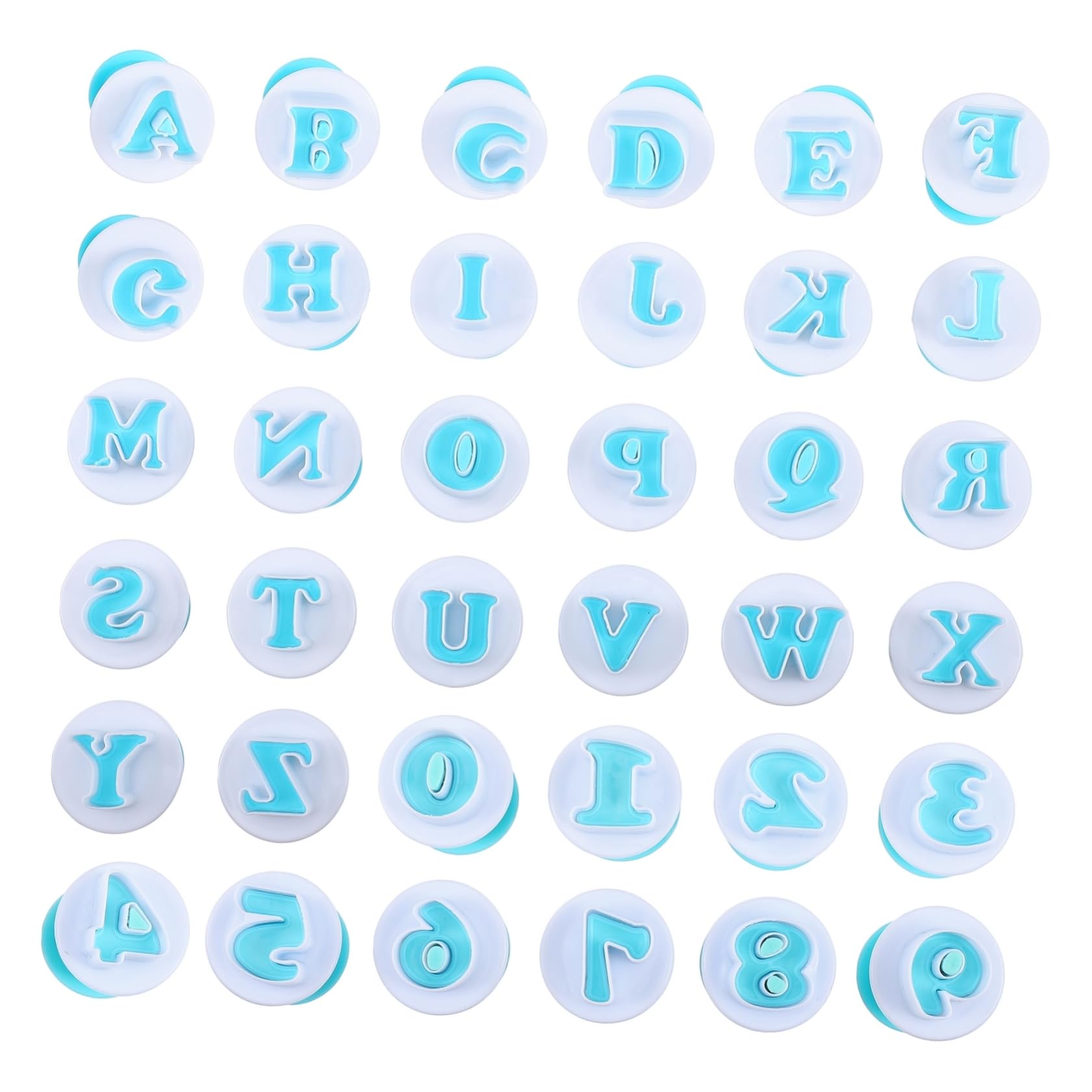 SOLUSTRE 1Set Impress Cookie Stamp Alphabet Cutters Food Grade for Baking Fondant and Cake Decorating Fun DIY Tool for All Ages