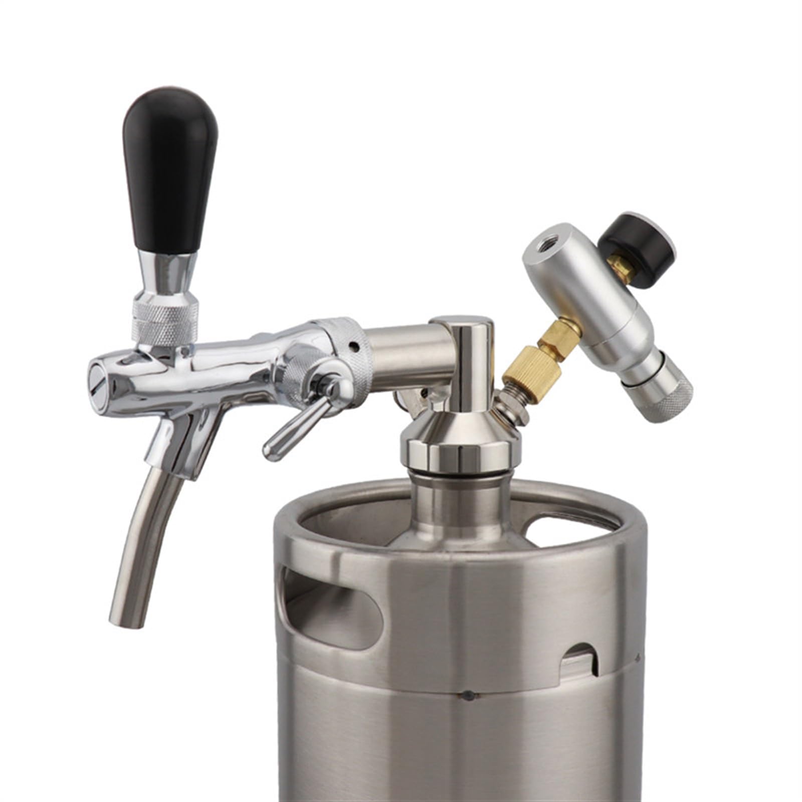 Warzenie piwa Dozownik Mini Growler z ładowarką Keg Regulator Co2 do beczki piwa Homebrew 2L 4L 5L Beczka na piwo(Type 2)