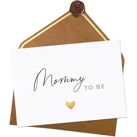 Joli Coon Mommy to be Card with envelope and wax seal