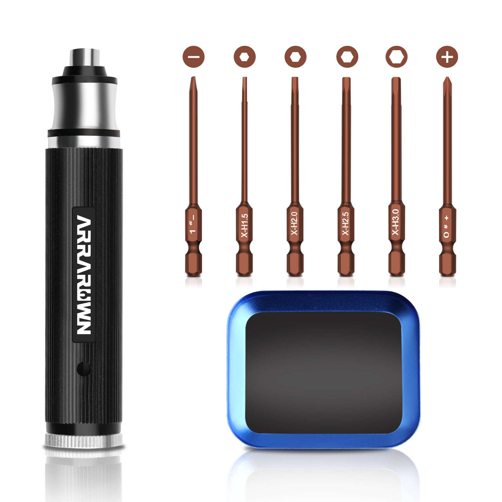 9Pcs RC Car Tool Kit 6 in 1 Hex Screwdriver Set with Tray,Cross Wrench Hobby Repair Tool Kit Compatible with Most of RC Cars Truck Buggy Truggy Racing