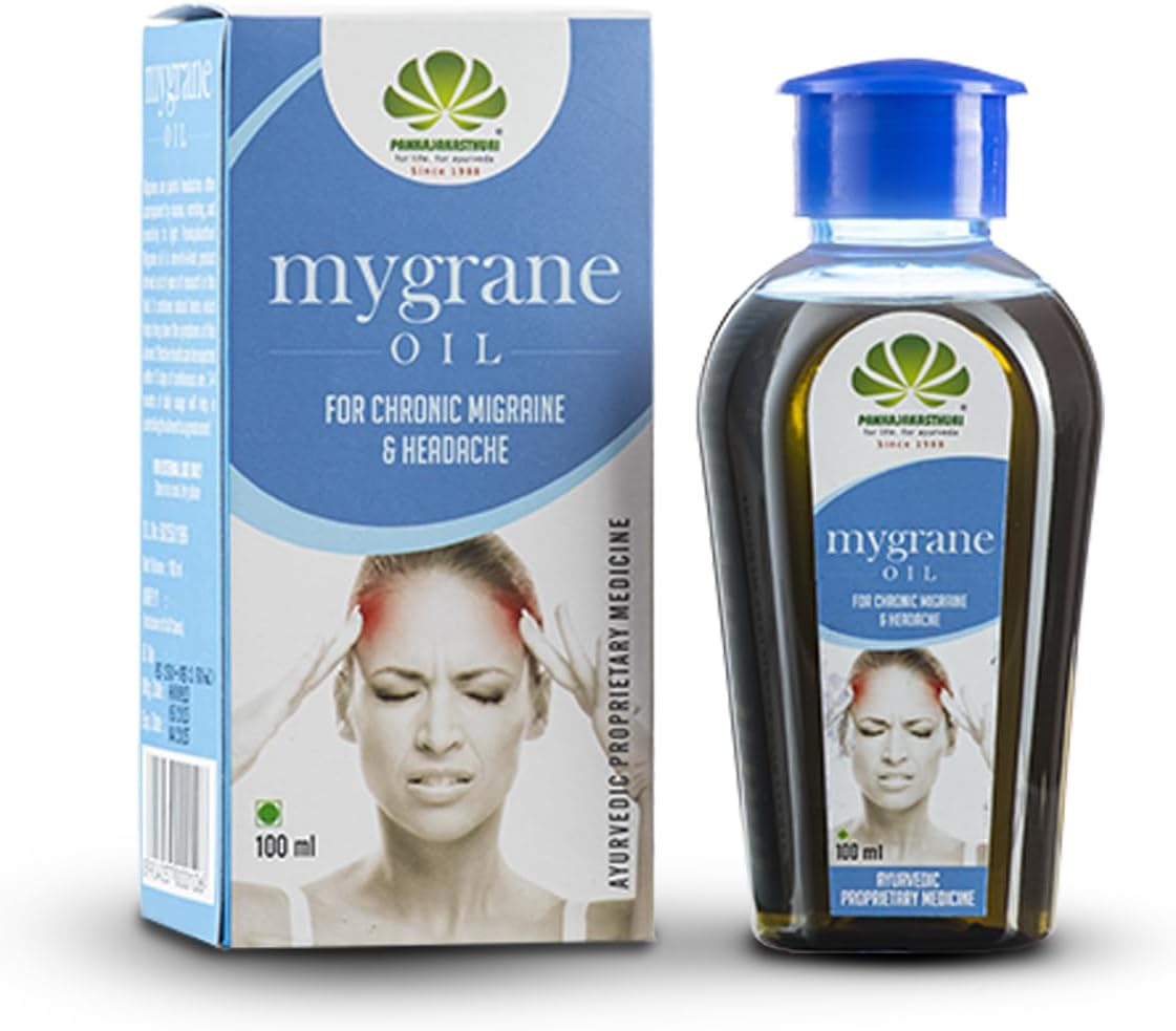 Pankajakasthuri Mygrane Oil 100 Ml For Chronic Migraine & Headache - Pack of 2