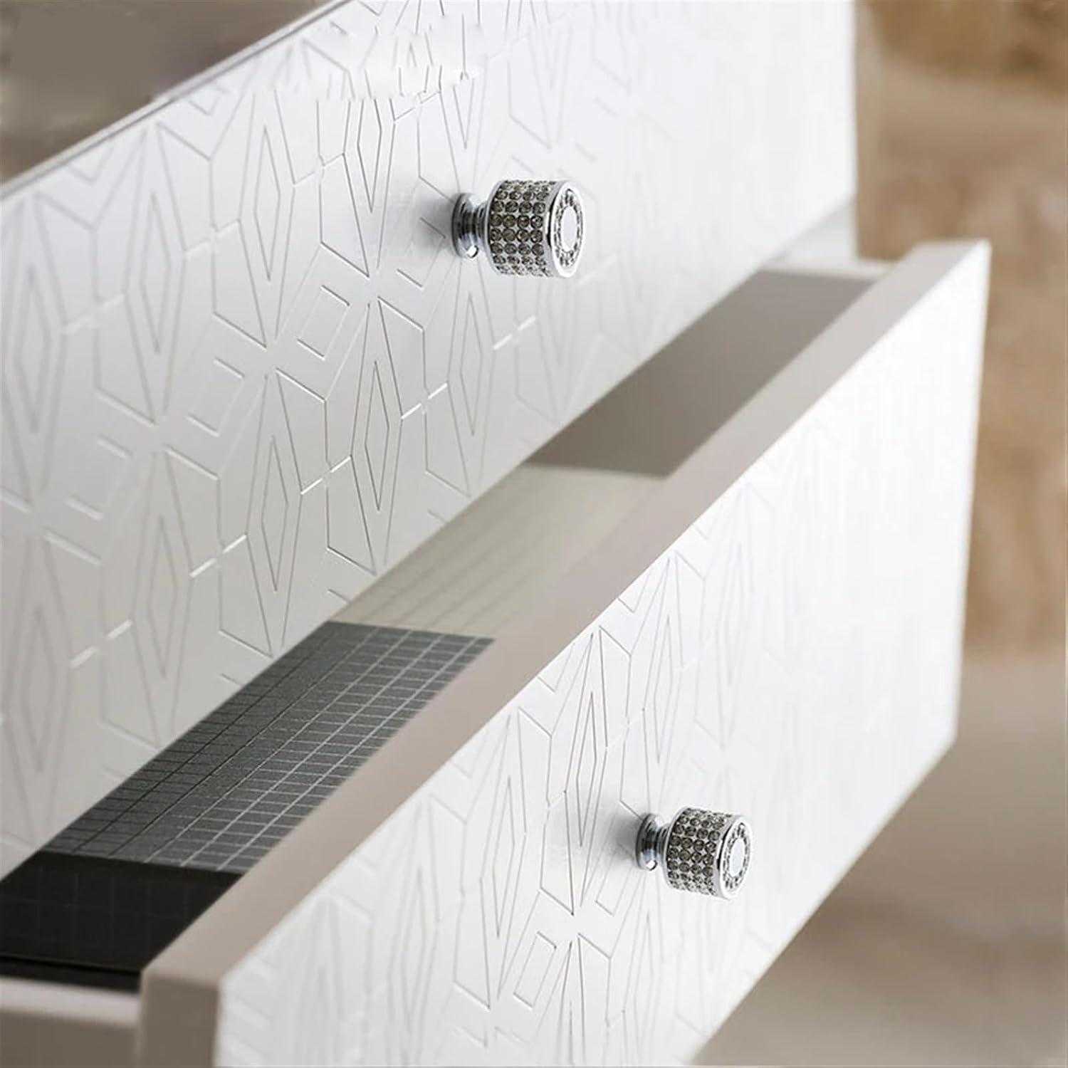 Handle Furniture Knobs Kitchen Cabinet Wardrobes Door for Dresser Pulls Drawer Silver Handles 1PCS(6362-silver-Single)