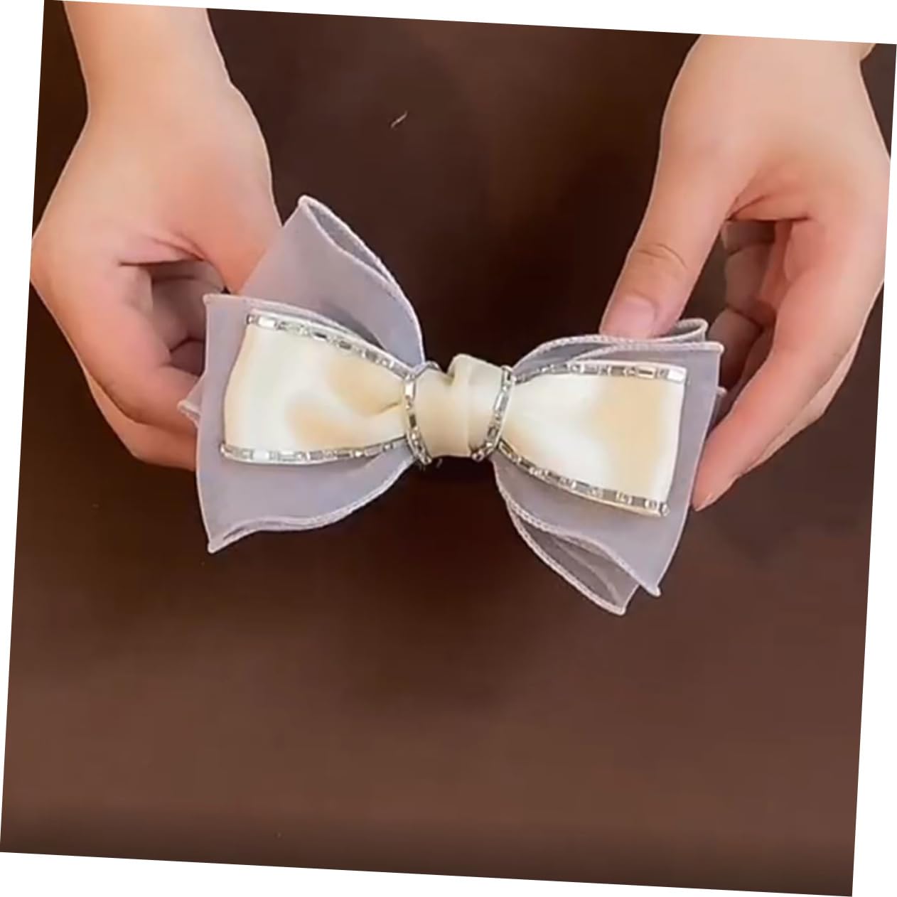 minkissy 4pezzi Fermaglio Per Forma Di Fiocco Con Strass Elegante Molletta Per Ragazze Accessorio Per Cerimonie Feste e Uso Quotidiano