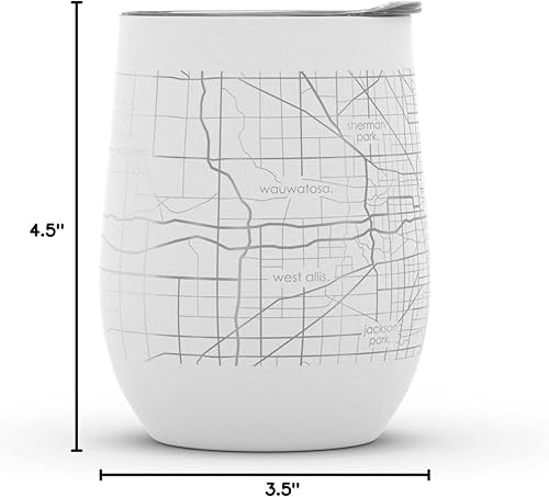Vista 224 de Well Told Lexington Kentucky Map - Vaso de vino aislado con grabado de mapa de Kentucky, taza de acero inoxidable grabada (12 onzas, verde domingo)