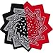 Vivibel Pañuelos Bandanas, 12 Piezas Pañuelos Bandanas de Modelo de Paisley, Cabeza Deportiva Pañuelos para ir en Moto, Camina, Fiestas(55x55cm)