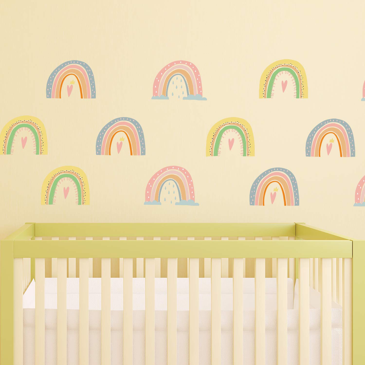 WALPLUS Scandinavian Wiggle Rainbow Wall Stickers for Kids Nursery Playroom, Bedroom Decor - Peel & Stick, Easy to Apply & Remove - Image 3