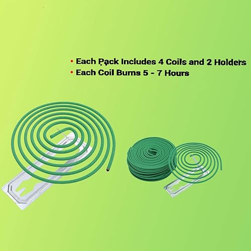 Miniatura 5 de Bobina de incienso de citronela, cada bobina puede durar de 5 a 7 horas, adecuada para acampar al aire libre, patio, senderismo, etc. (2 paquetes