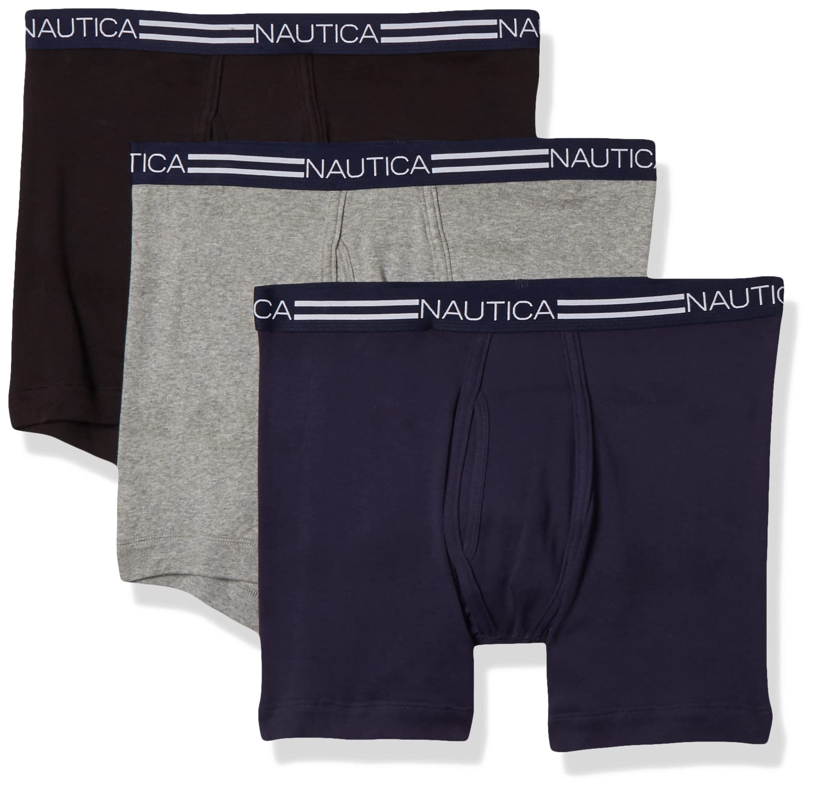 NauticaMen's Classic Cotton Boxer Brief Multi Pack