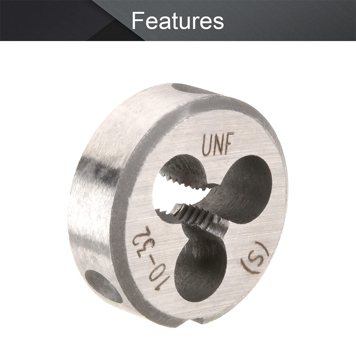 Utoolmart 10-32 UNF Round Die, Machine Thread Right Hand Threading Die, Alloy Tool Steel 1pcs — Amazon image 3