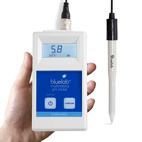 Bluelab METMULTI Medidor de PH Multimedia Medidor de PH Hidropónico Digital Portátil de Nutrientes y Suelo para Medición de Niveles de PH en