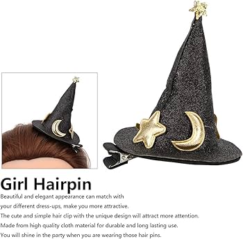 アレクサンドル ドゥ パリ 新品　ハロウィン　魔女の帽子ヘアピン ボールピン Amazon.co.jp: 5 個ミニ魔女帽子ヘアピンかわいいヘアクリップ