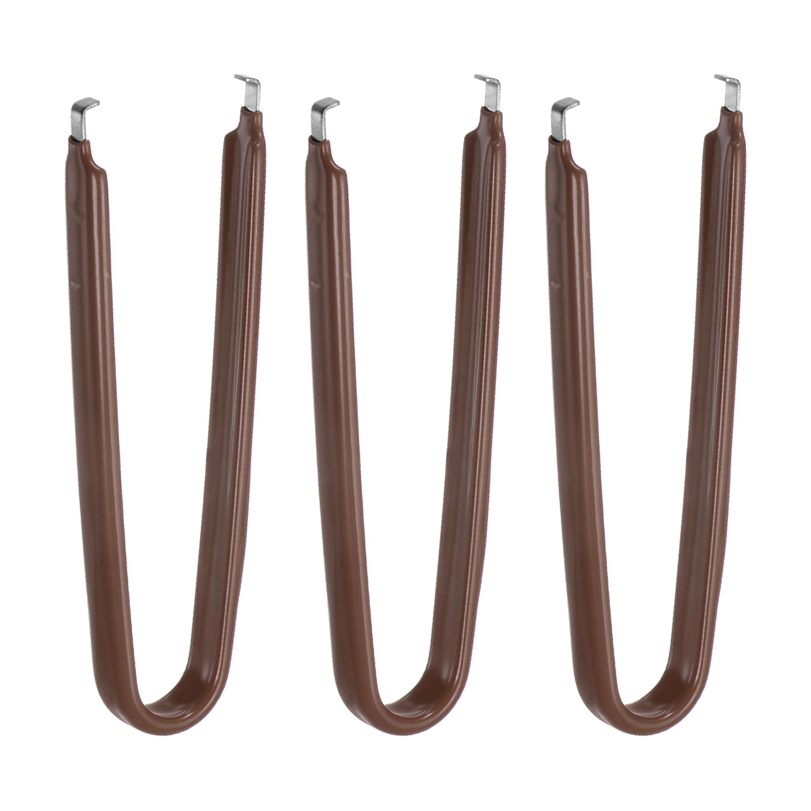 HARFINGTON 3Pcs IC Chip Extractor IC U Shape Puller Stainless Steel with Insulated Vinyl Grip Motherboard Circuit Board Component Puller Chip Extractor for PCB Removal Tool, Brown