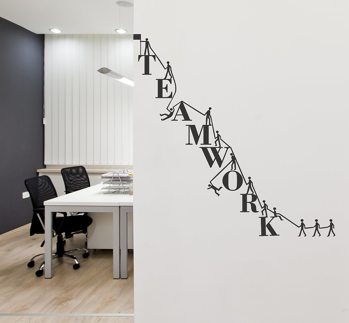 Wallstick Team Work wallsticker (Vinyl 80 cm x 80 cm)-image-6