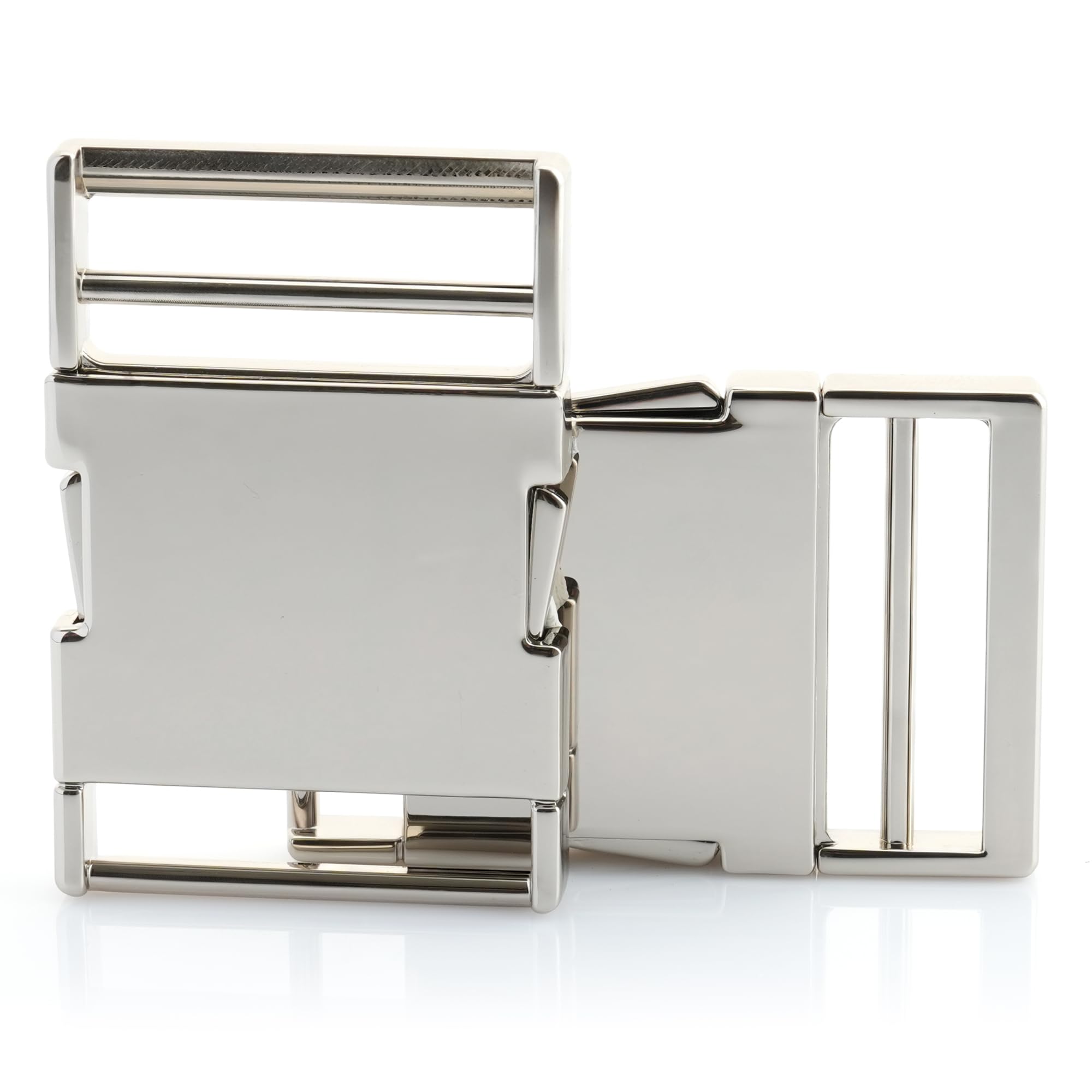 CRAFTMEMORE Metal Quick Side Release Buckle Quality Webbing Bag Clip Flat Lock Belt Strap Backpacks Collar Pack of 1 Buckle