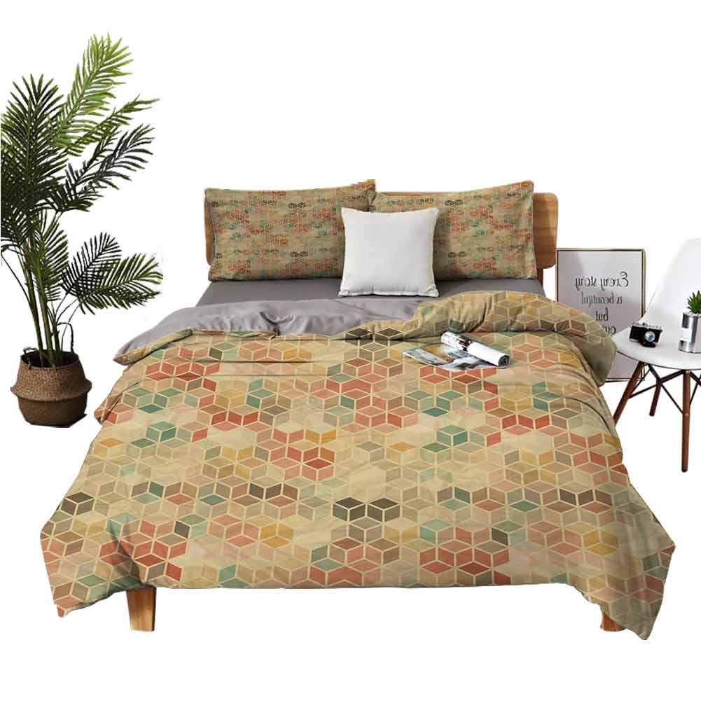 Hotel Collection Oriel Tan & Ivory Full/Queen Duvet Cover