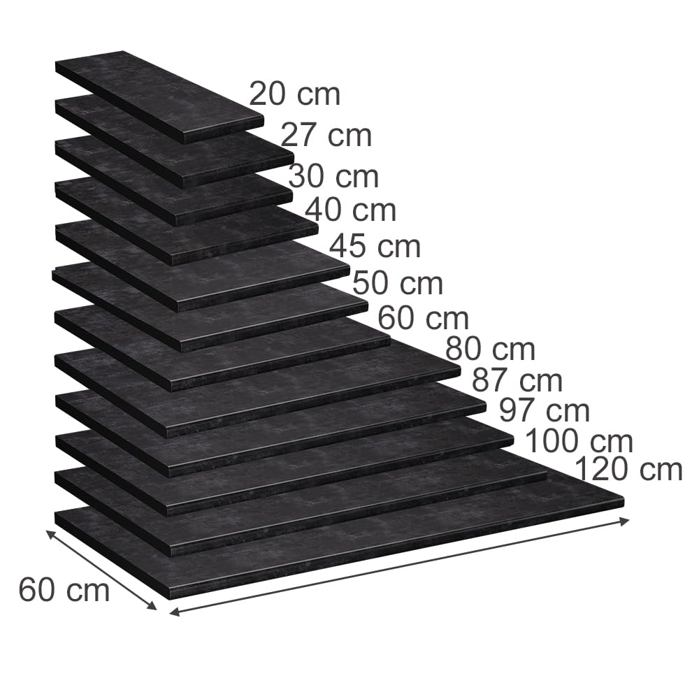 Vicco Küchenarbeitsplatte R-Line, Anthrazit, 240 cm, geeignet zur Montage auf Unterschränken und Arbeitsbereichen