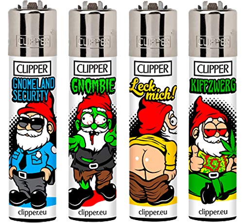 Preisvergleich Produktbild Clipper Feuerzeug ZWERGE im 4er Pack