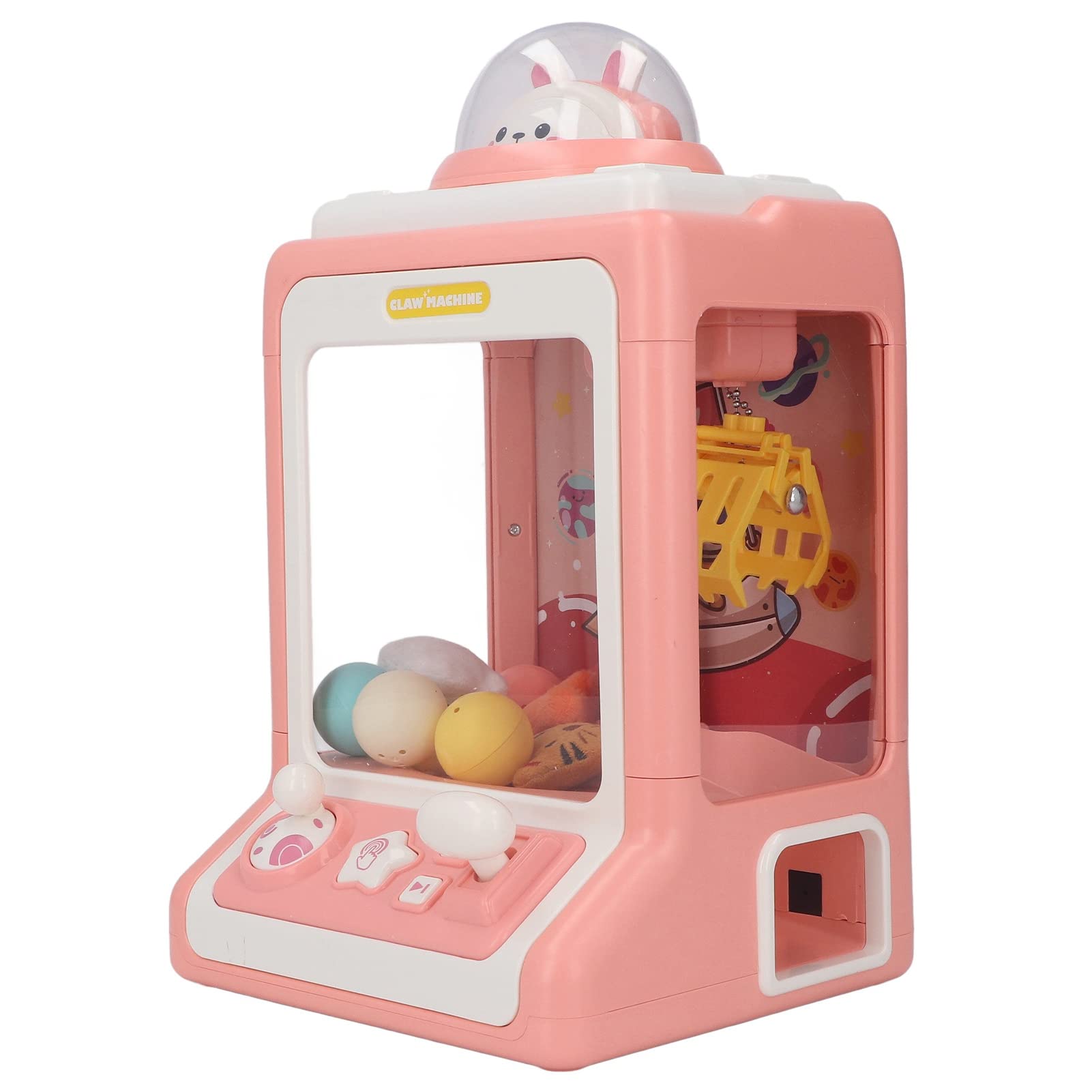 Mini Claw Machine, Electronic Arcade Claw Machine with Lights and Sound, Small Toy Grabber Machine Arcade Game, Christmas Birthday Gift & Party Favors for Kids, Boys & Girls (Pink)