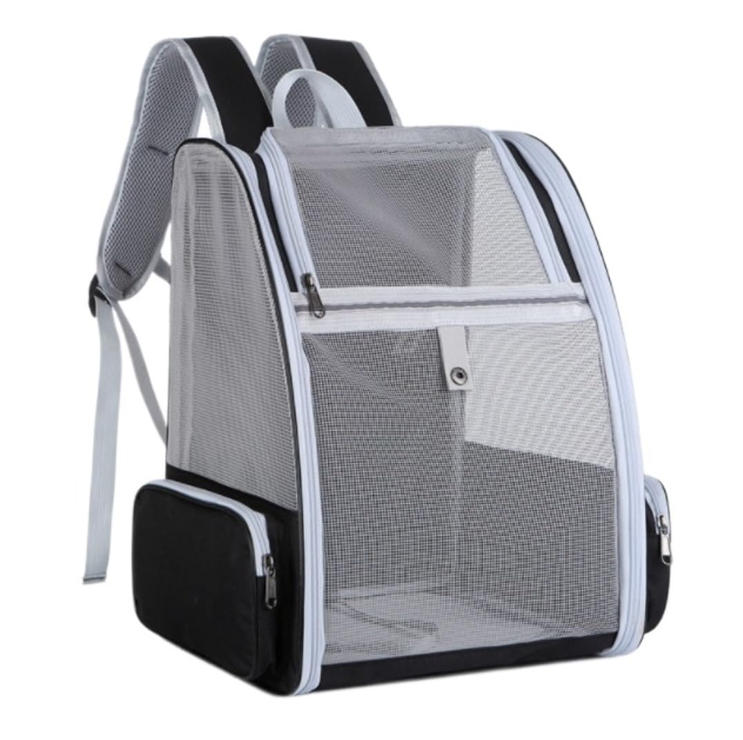 Transportin Gato Mochila para Mascotas, Mochila Grande para Mascotas con Varita para Gatos, Juguete de Plumas para Perros medianos pequeños, Gatos, Cachorros y Gatitos Trasportines Gato (Color : B,
