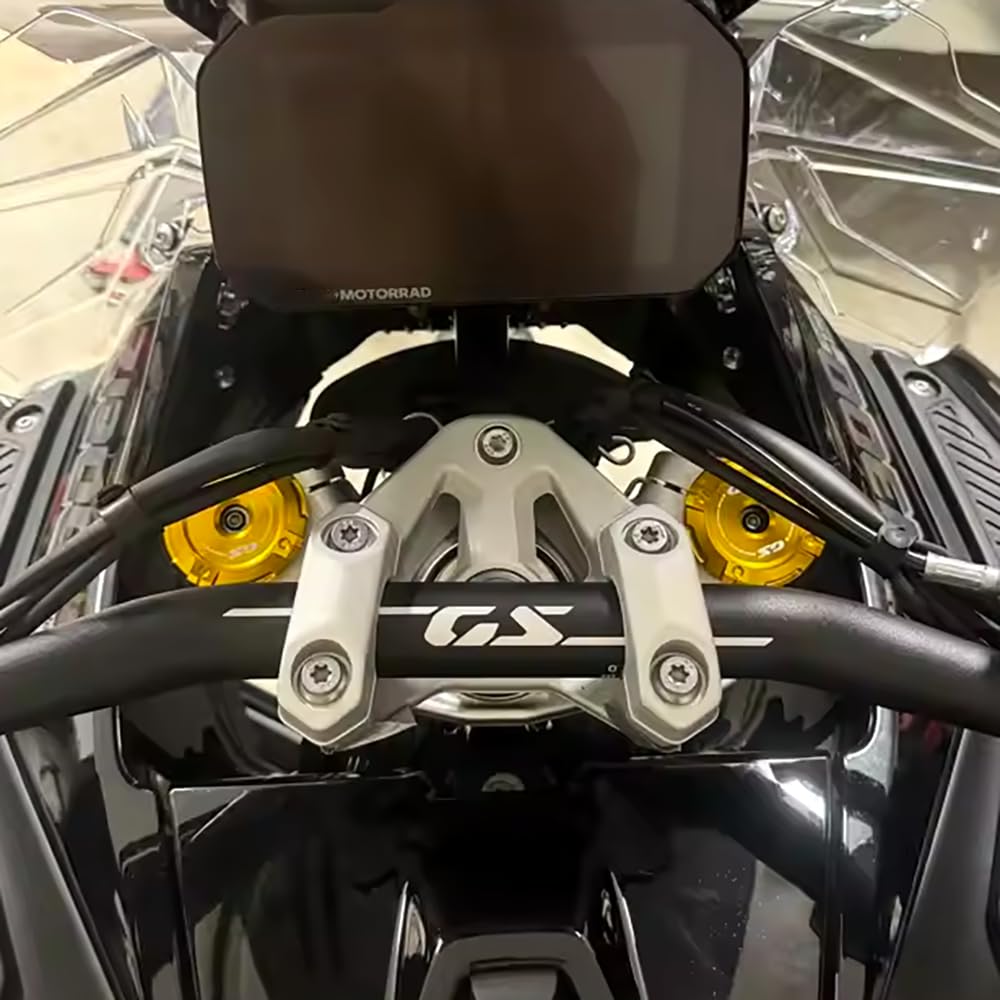 Lot de 2 pour R1300GS GS1300 R1300 GS R 1300GS Adventure ADV 2024 2025 2026 Accessoires moto Cache-amortisseurs décoratifs en aluminium Fourches avant R 1300 GS 1300gsa GSA (Or)