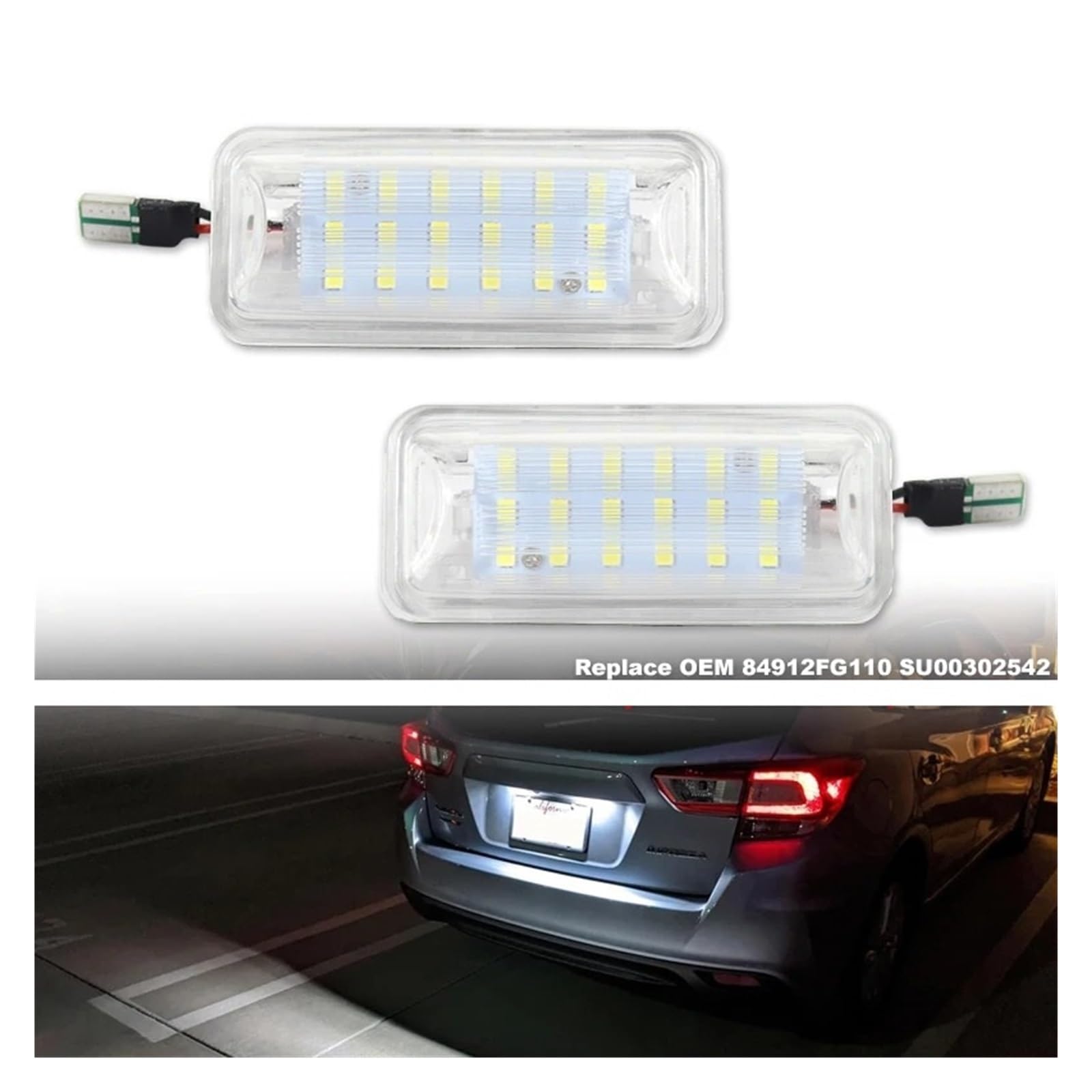 Luci Targa Per Toyota 86 Per Scion FR-S 2013 2014 2015 2016 2017 2018 2019 2020 2021 OEM-Fit Xenon LED Bianco Luce Targa