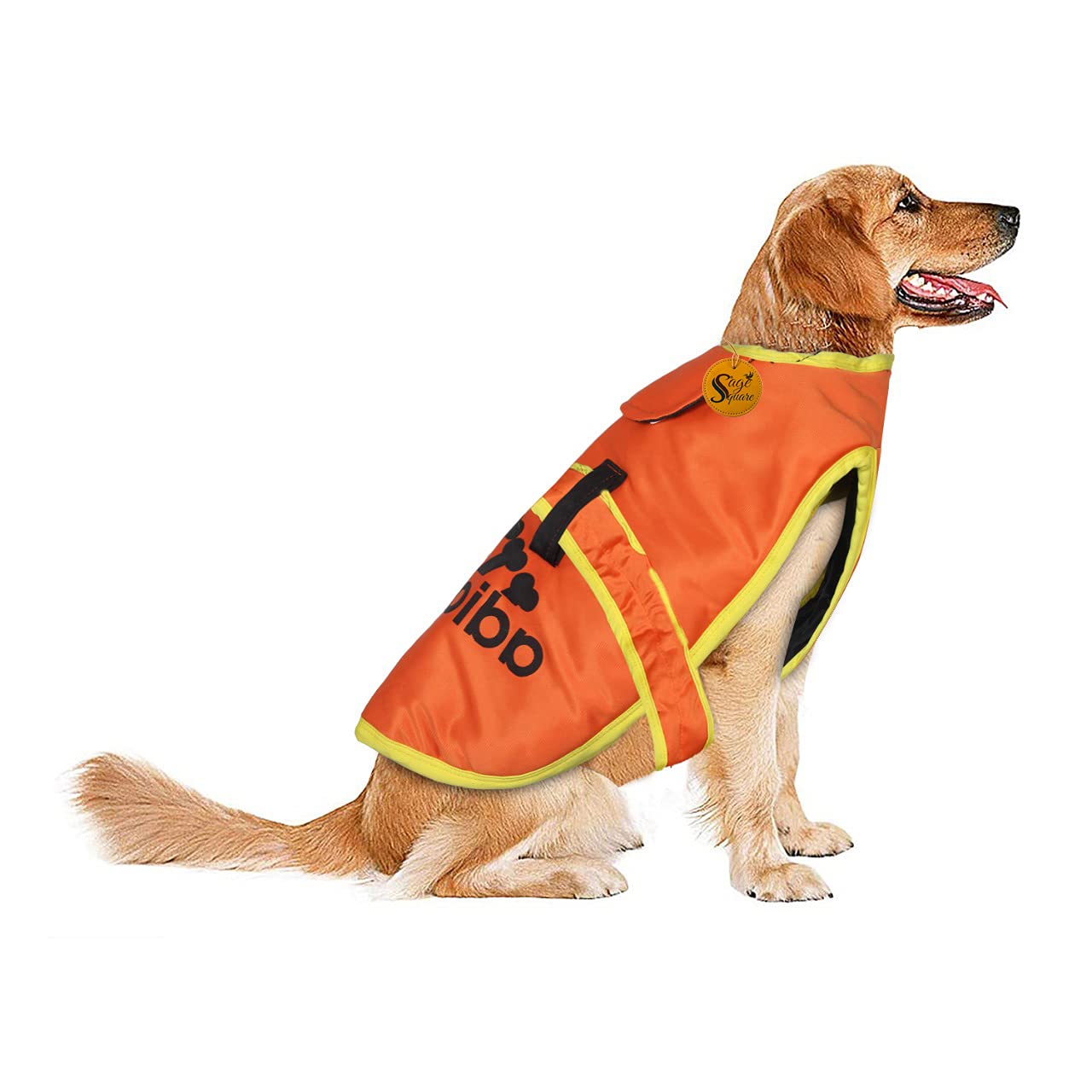 Sage Square Prited Dog Coat, Keep Your Dog Fashion-Forward & Toasty - Ultimate Cold-Weather Essential! (Orange) (Medium-Large - 22 Inches) (B098P3G63S) Amazon Price History, Amazon Price Tracker