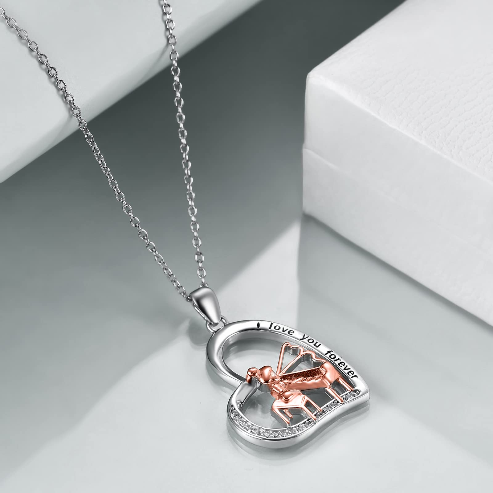 YFN Collana per pianoforte in argento Sterling per donne, ragazze, figlie, sorelle, pianisti, musicisti, non è una pietra preziosa, né una pietra preziosa
