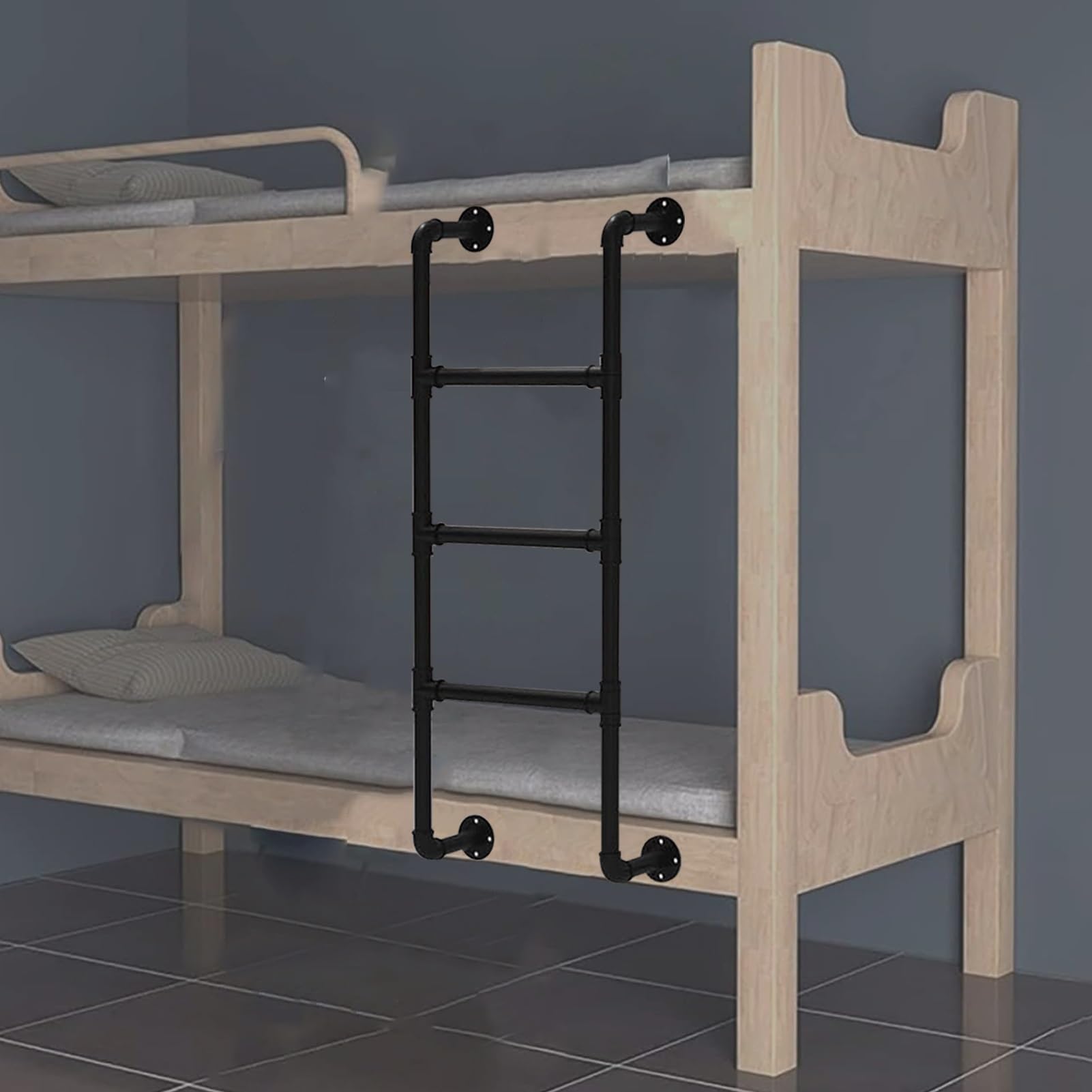 Black Loft Ladder for Bunk Beds130cm (51in) Bed Ladder Heavy Duty 330lbs Capacity Ideal for Attics & SpaceSaving Solutions