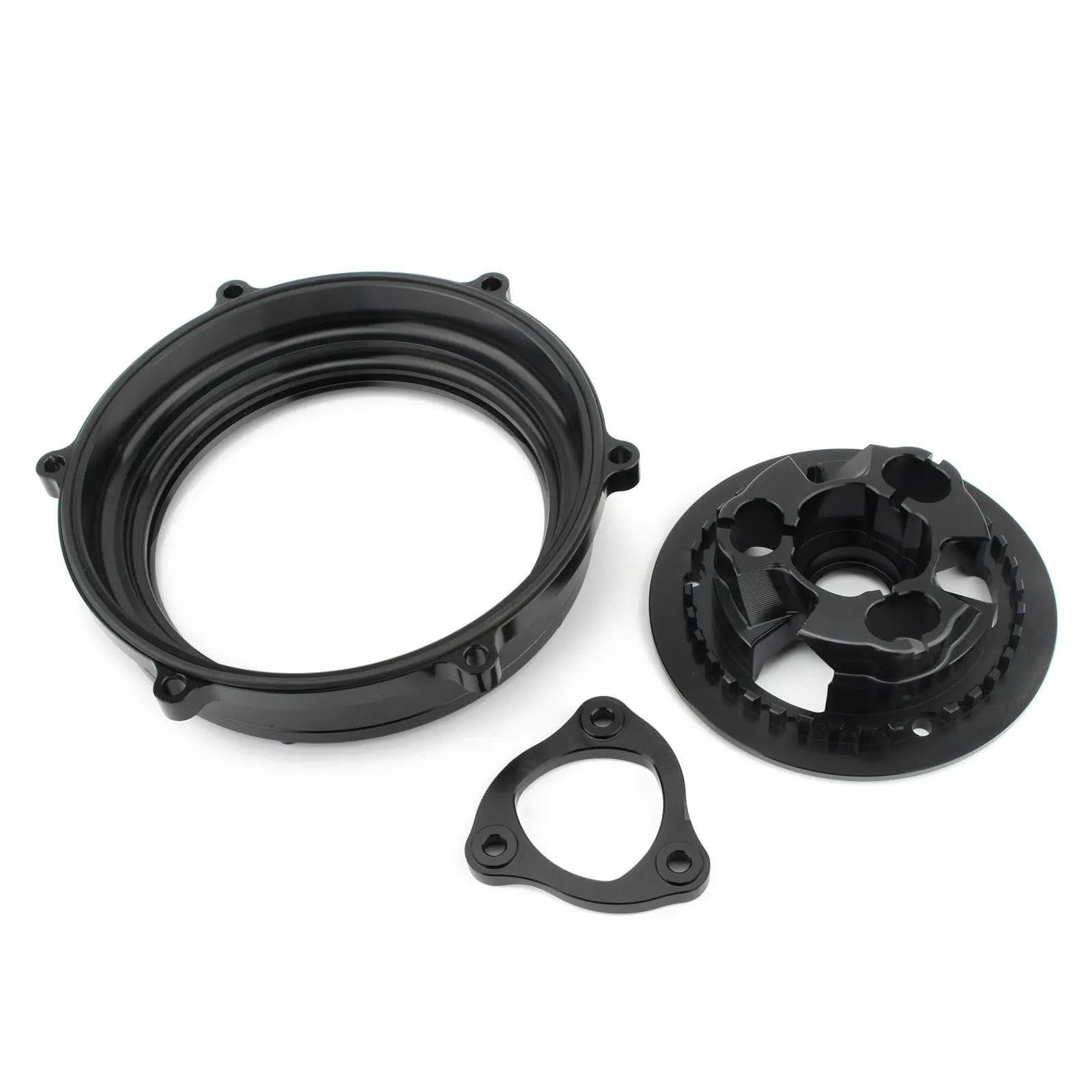 Caja Protectora del Motor Kit De Protector De Muelle De Embrague Y Placa De Presión para Ducati para Panigale V4 (2018-2022)(Nero)