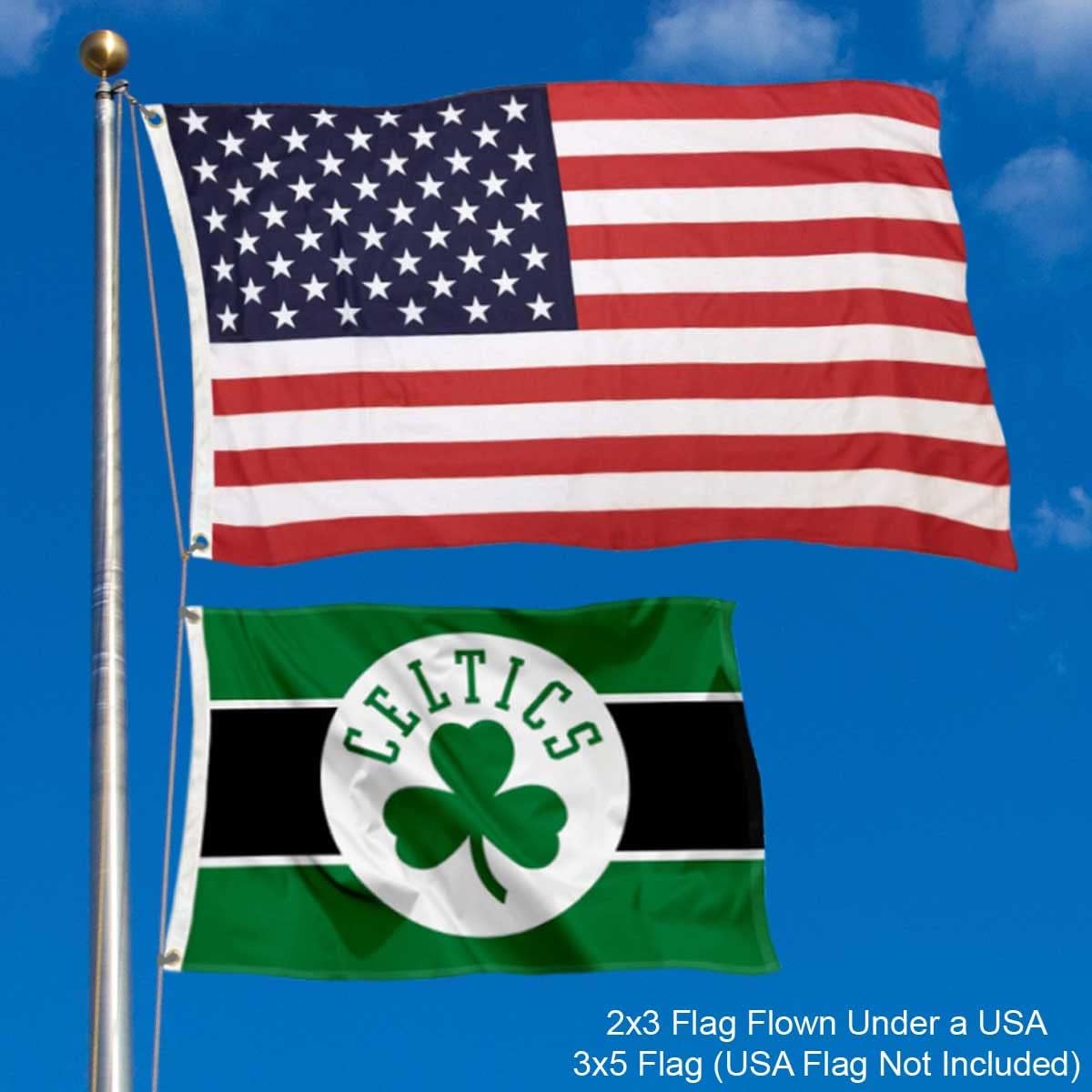Boston Celtics Small 2x3 Foot Banner Flag - Image 2