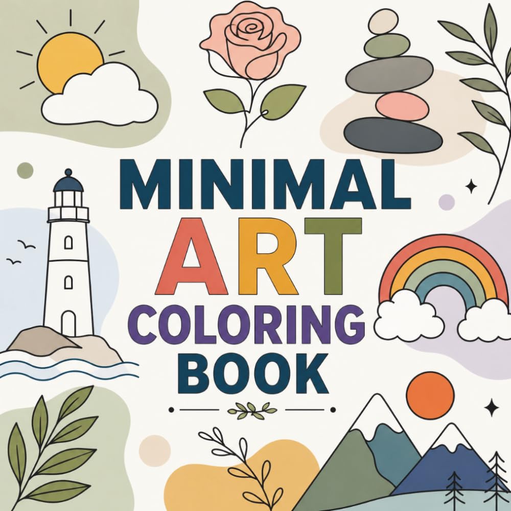 Minimal Art Coloring Book: Simple Designs for Relaxation, Creativity, and Stress Relief