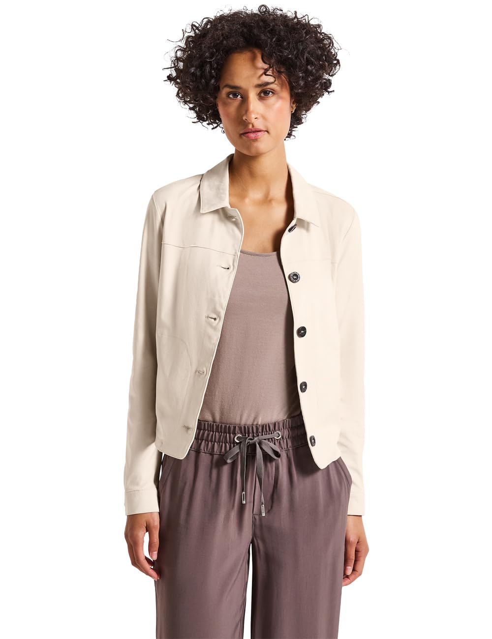 Street One Damen Leichtes Velours Overshirt