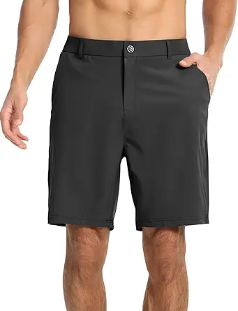 CANGHPGIN Mens Golf Shorts 7 inch Quick Dry Work Dress Shorts Men Summer Lightweight Hiking Shorts Casual