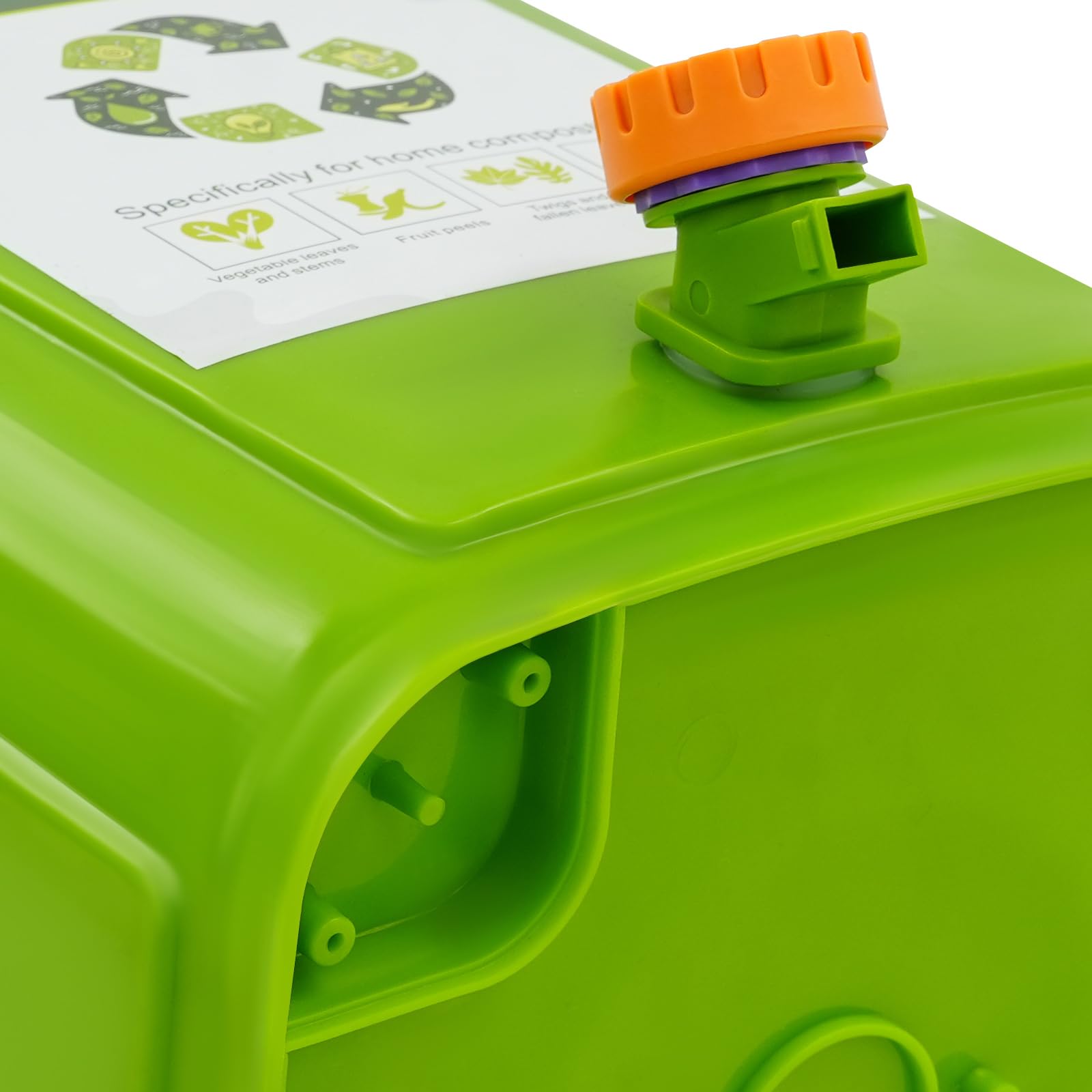 Kosz na odpady organiczne do kuchni, 20 l, kosz na kompost z pokrywką i sitkiem, bezzapachowy, do domu i zrównoważonego rozwoju, zielony