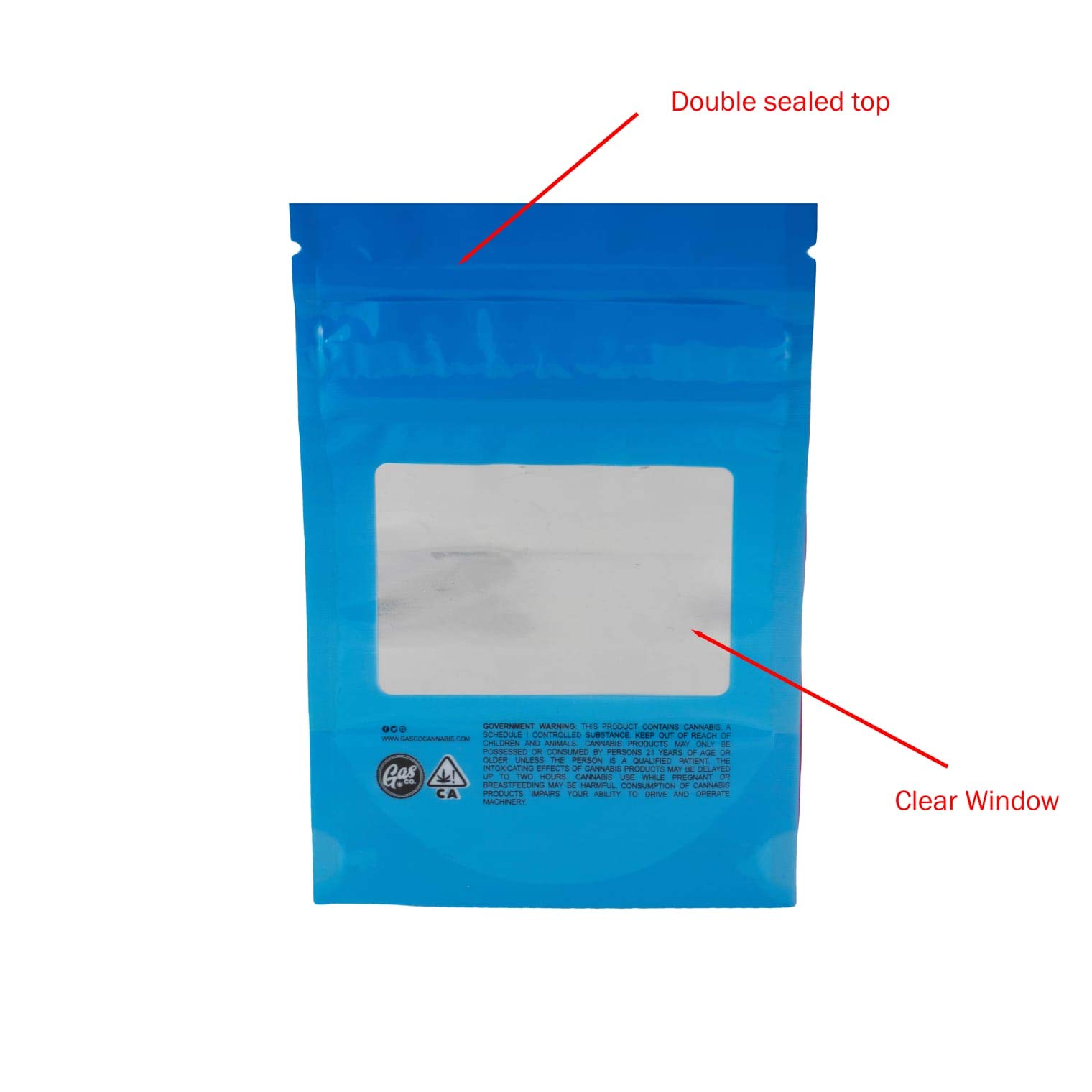 Generic Cali Mylar zakken van 3,5 oz (50 stuks, blauw