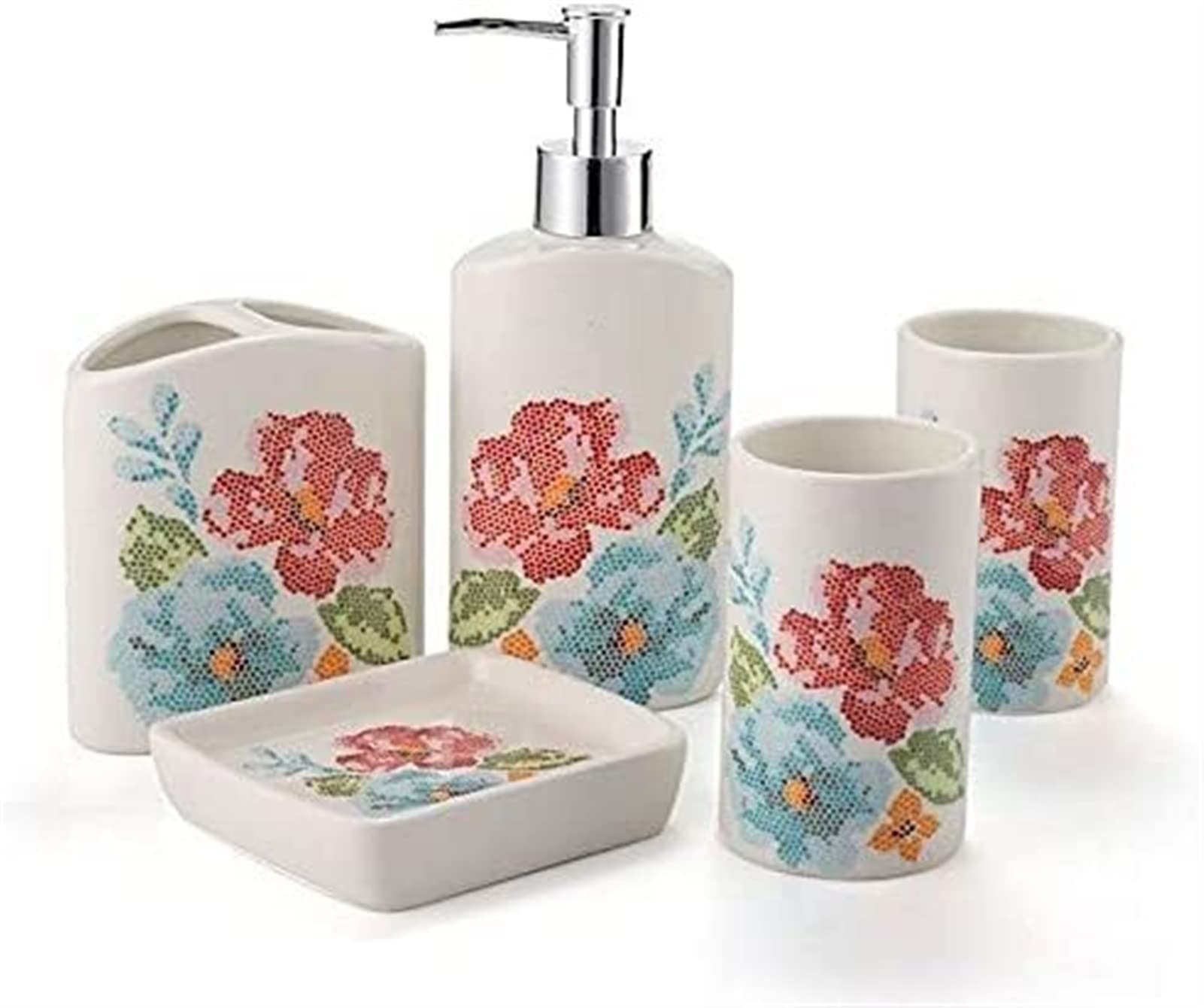 Zuhause Badezimmerzubehör Set Badezimmerzubehör Set Zahnbürstenhalter Lotion Seifenspender