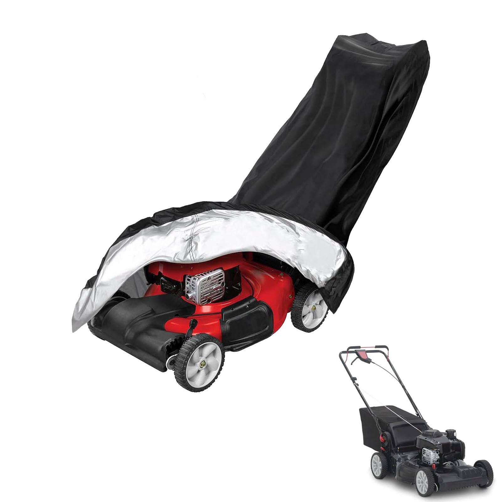 lawnmower cover Compatible with Troy-Bilt TB220B XP SpaceSavr ,waterproof and sun,suitable for indoor and outdoor use all year round, comes with a storage bag — image 1