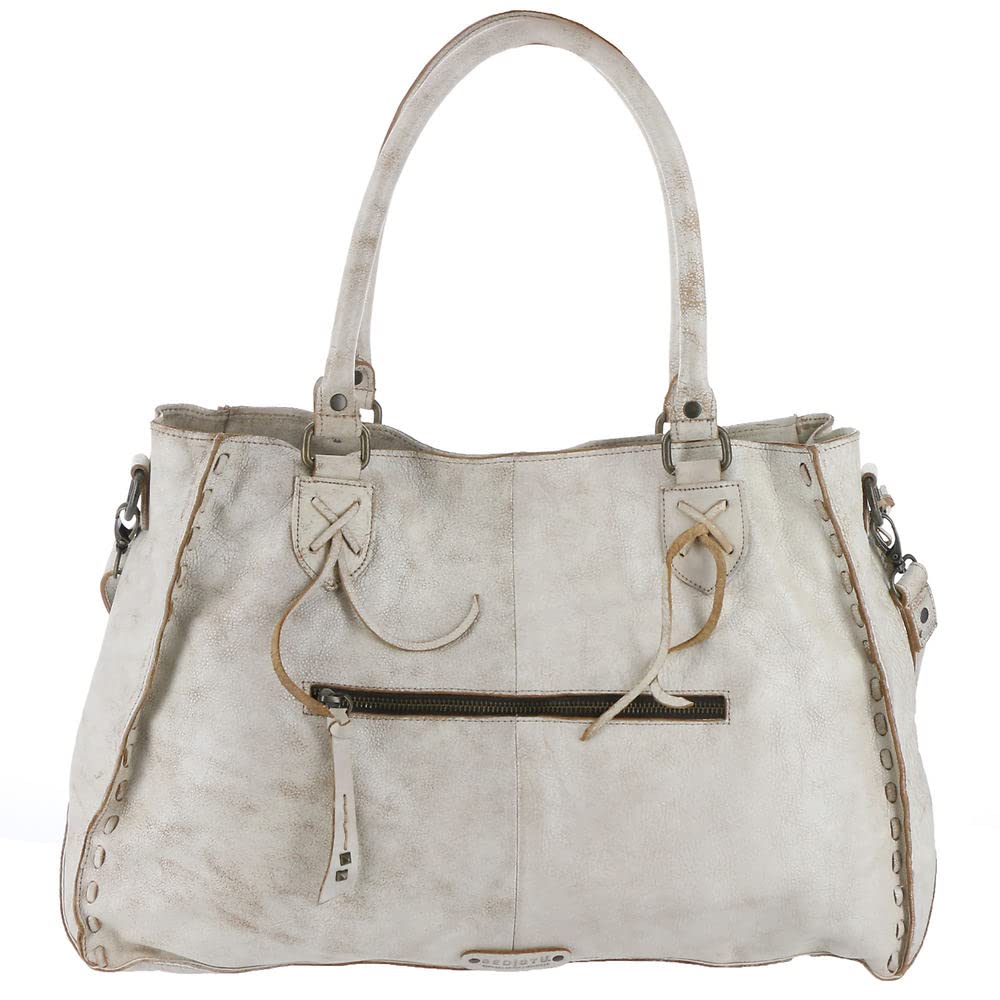Bed:Stu Rockaway Satchel White-Distressed
