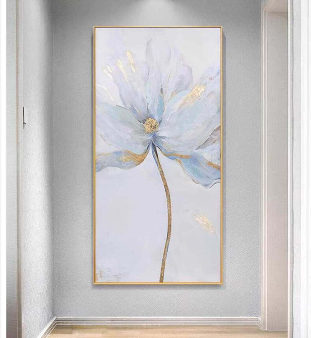 Peinture à l'huile abstraite pour habiller un grand mur blanc vide