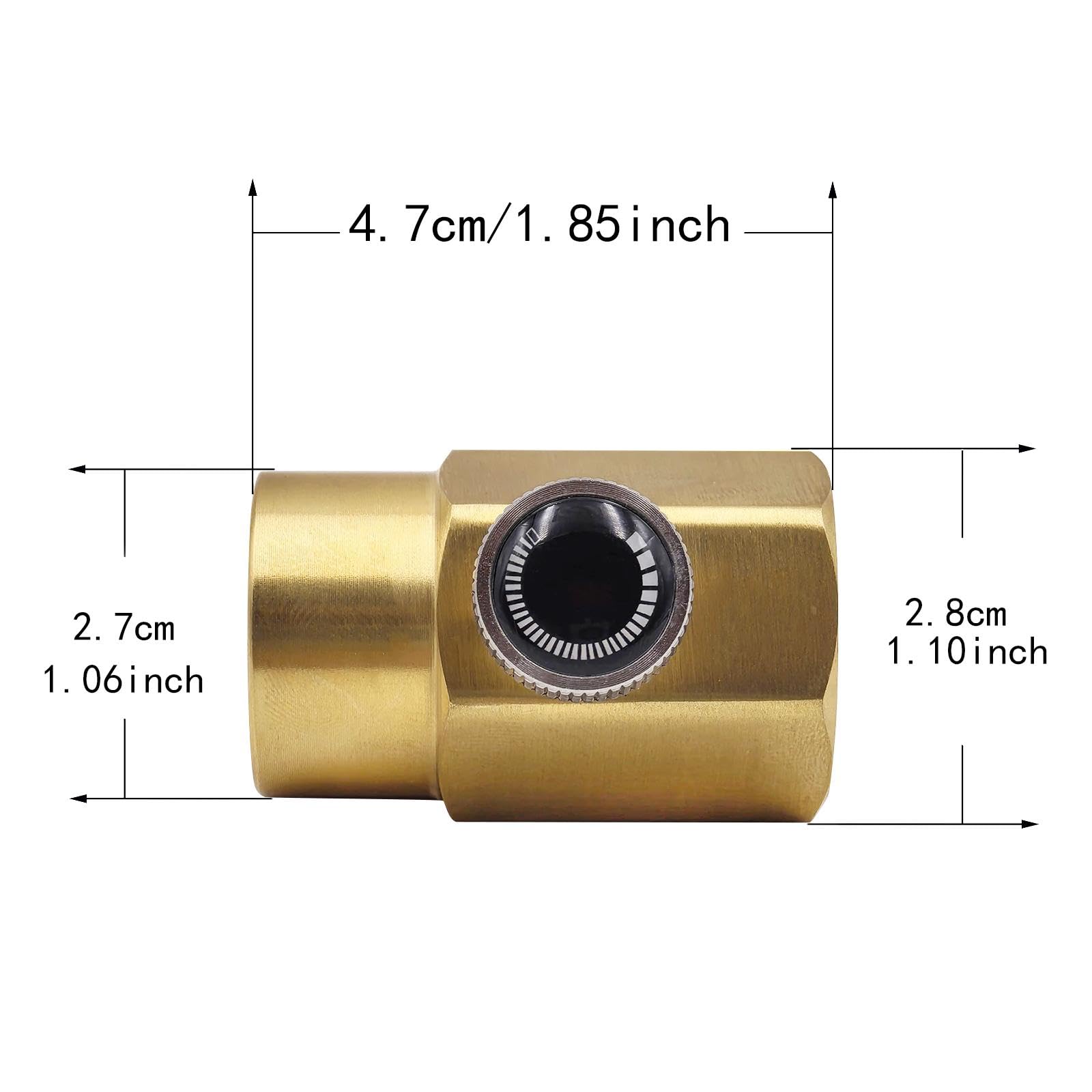 Amagogo Bottiglia Adattatore Connettore per Cilindro CO2 Ricarica con Valvola di Controllo in Ottone Robusto Idoneo a Connessione per Macchina Ricambio, Tr21 4 a Cga320