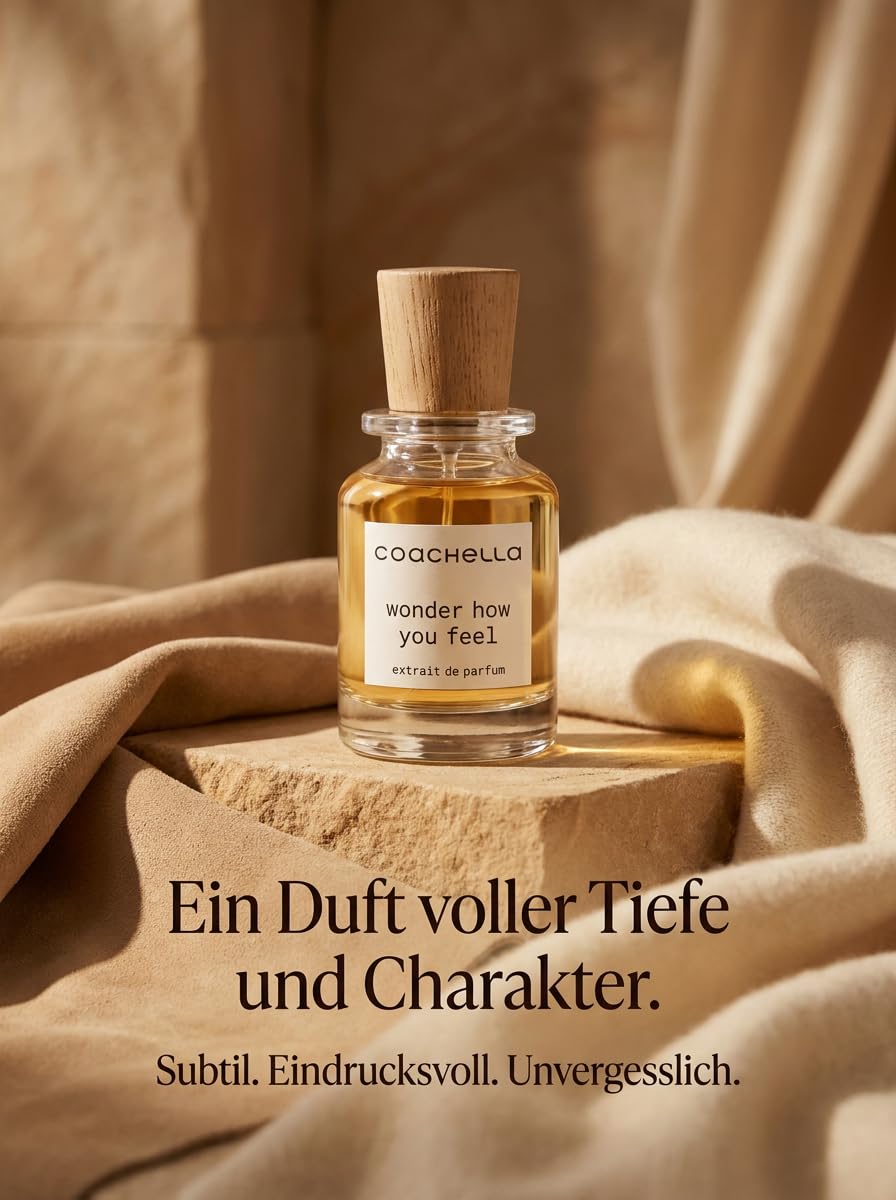 Coachella - Wonder How You Feel - Extrait de Parfum, 50 ml | Unisex | 21 % Duftöl | Made in France | Würzig, Oriental & Holzig | Langanhaltend