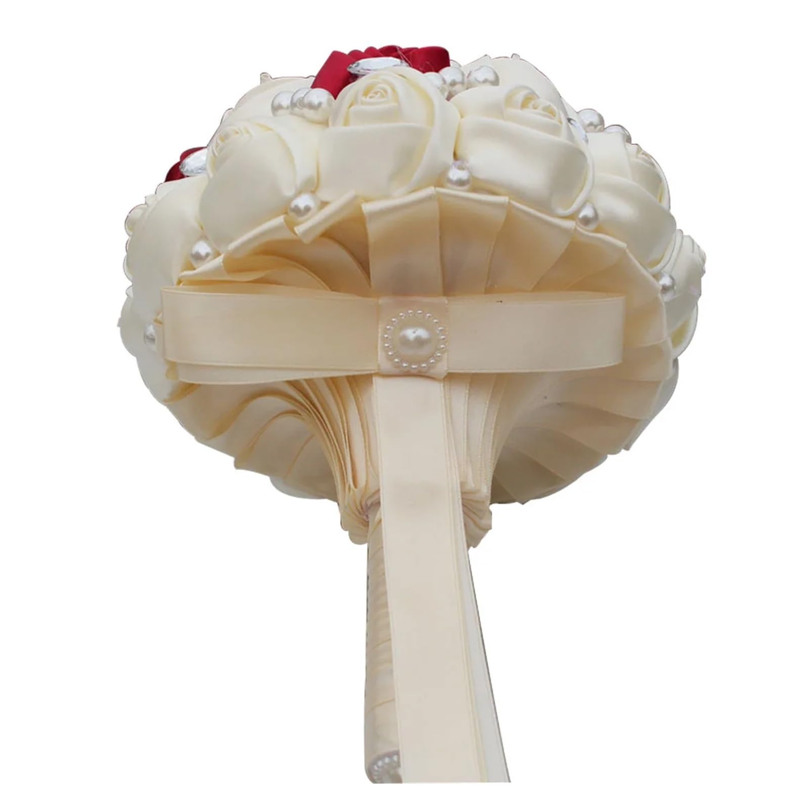 Künstlicher Blumenstrauß Band-Braut-Perlen-Handblumen-Hochzeits-Versorgungsmaterial-Festival-handgehaltener Blumen-Hochzeits-Blumenstrauß(Type 1)