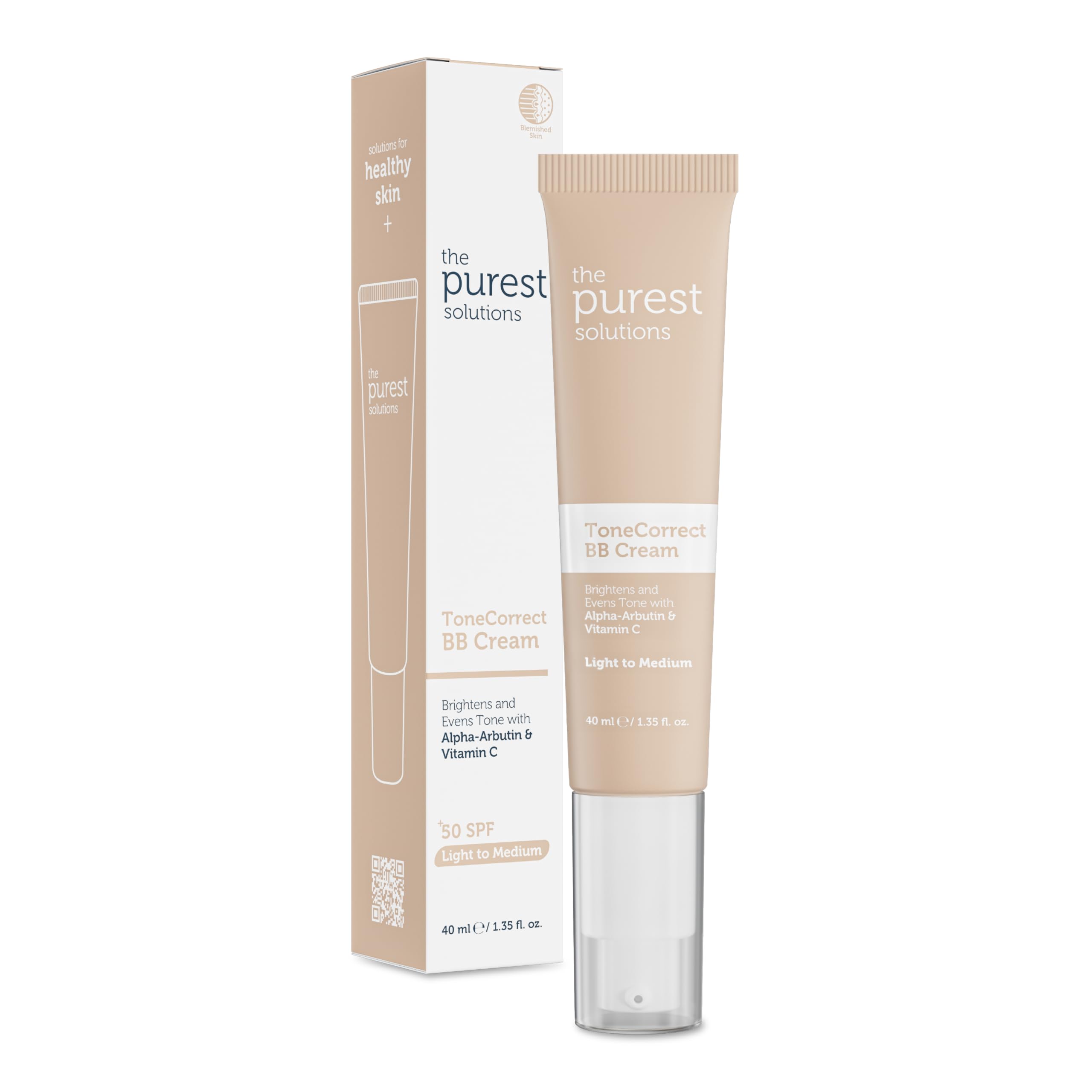 The Purest Solutions BB Cream Tone Correct 40 ml Light to Medium