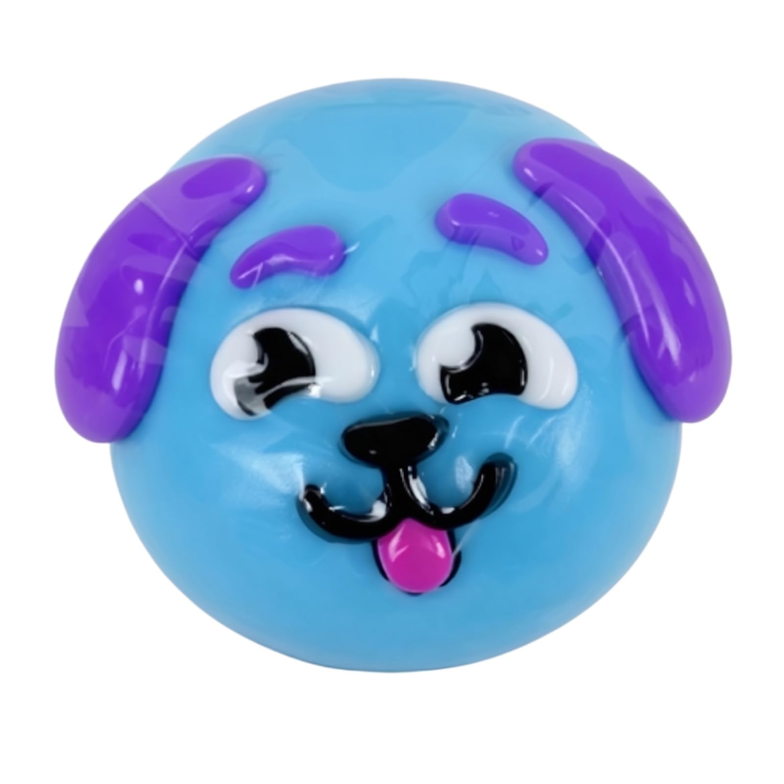 Smushers Sensory with Interchangeable Faces, Funny Curiosities Dog Face Swap Squishy Stress Balls, Soft Slow Rise Moldable Fidget Stress Relief Ball, Desk Accessory for Adults(#C 1PC)
